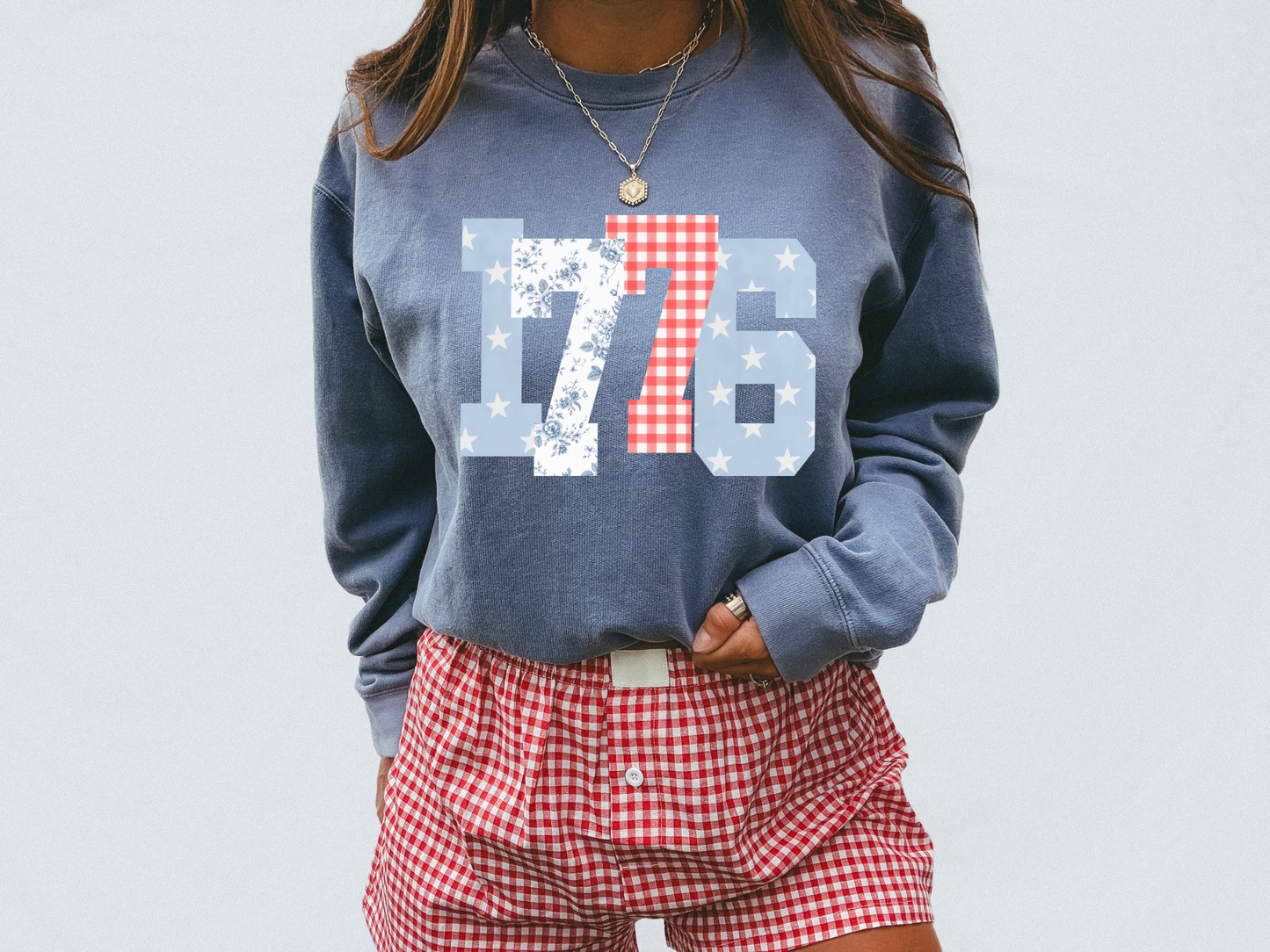 1776 Lightweight Crewneck | Blue Jean