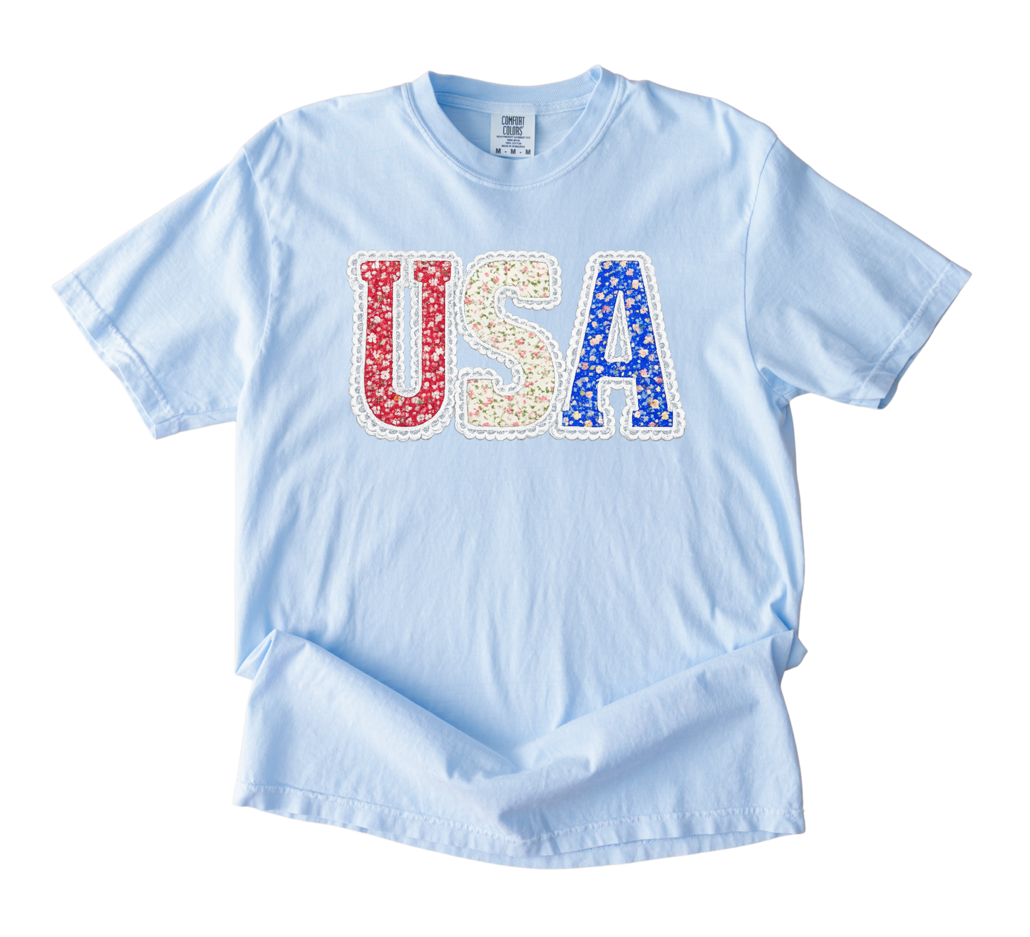 USA Floral Lace Tee