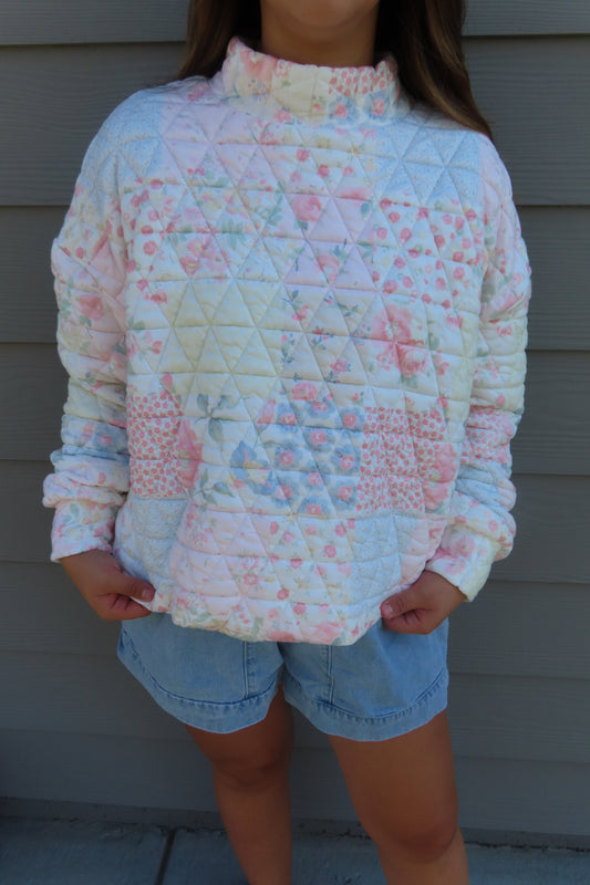 Spring Floral Mockneck