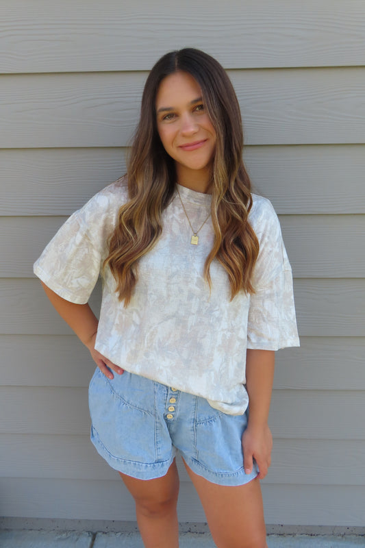 Neutral Camo Ribbed Tee