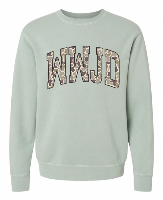 WWJD Sweatshirt | Pigment Sage