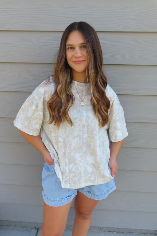 Neutral Camo Ribbed Tee