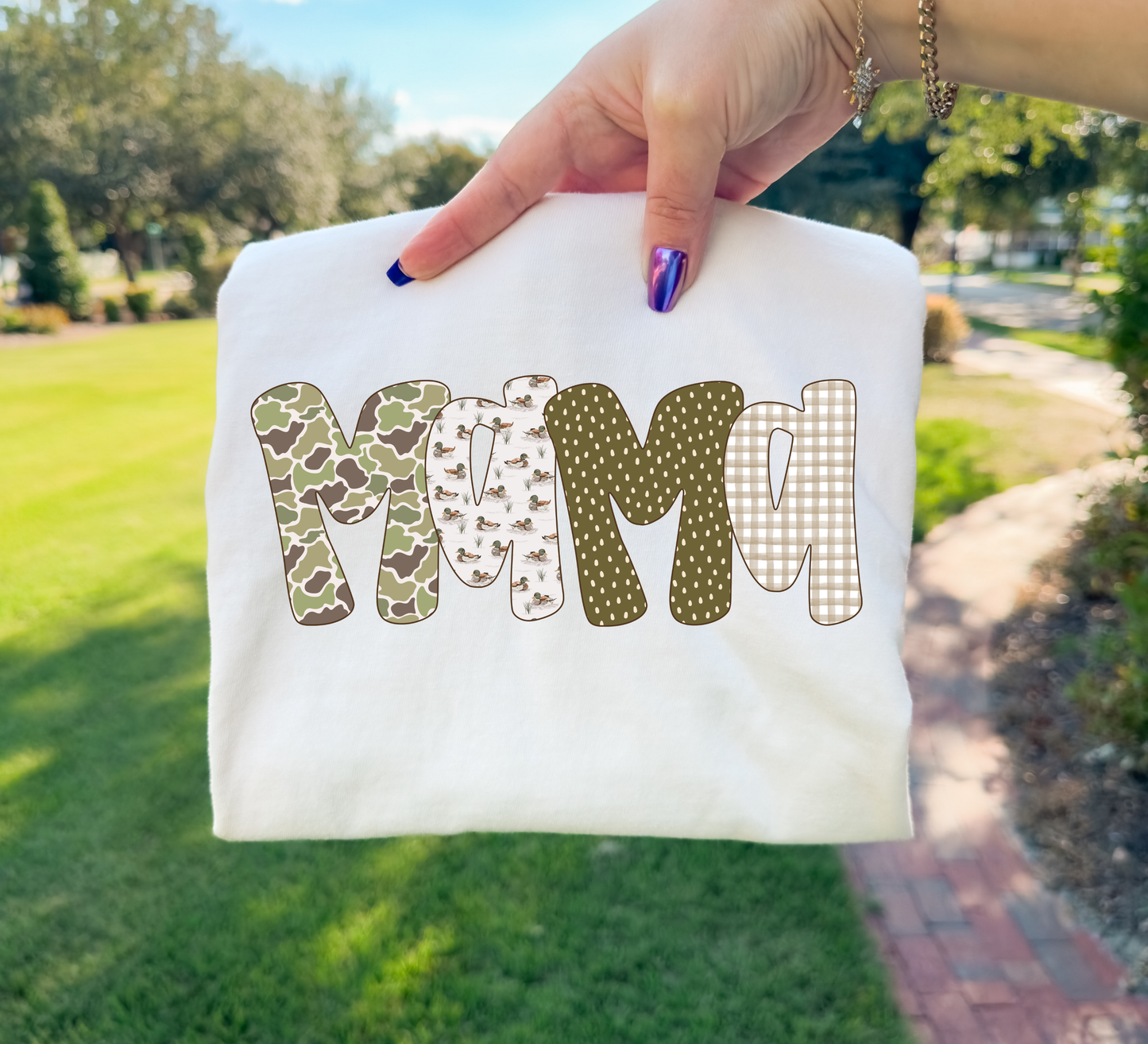 Camo & Ducks MAMA Tee