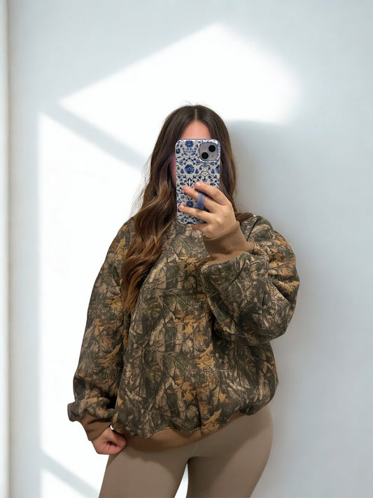 Woodland Camo Crewneck Sweatshirt