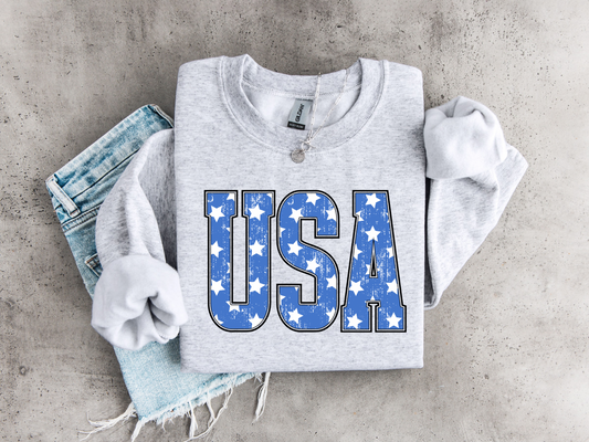 Stars USA Ash Crewneck
