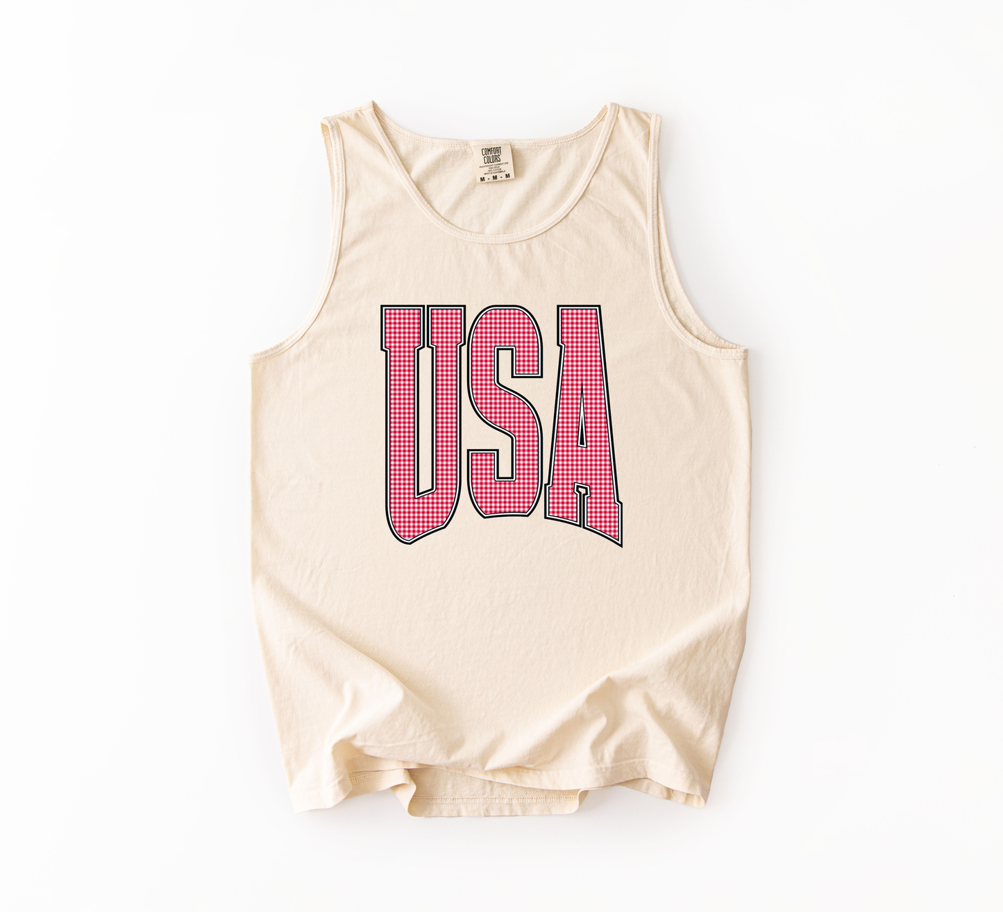 Red Gingham USA Tank