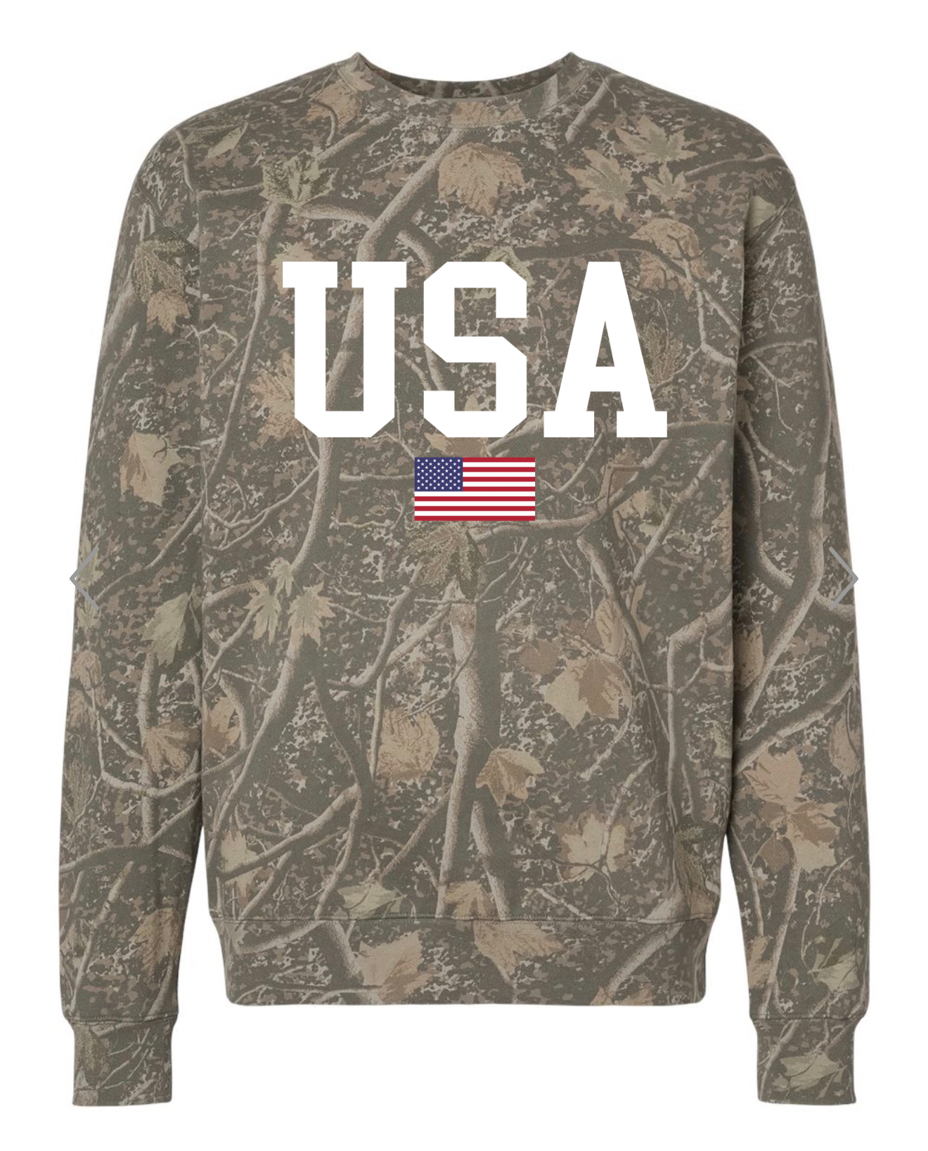USA Deadwood Tree Camo Crewneck