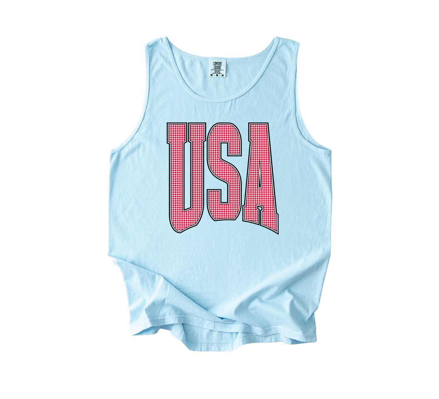 Red Gingham USA Tank